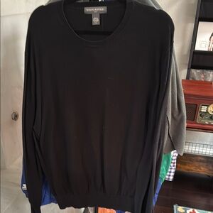Banana Republic Black Crewneck Sweater Classic Knit